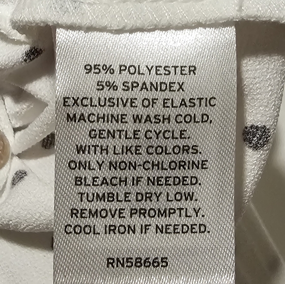 Nostrom Rack blouse XL Ivory and Black dots - Picture 6 of 7